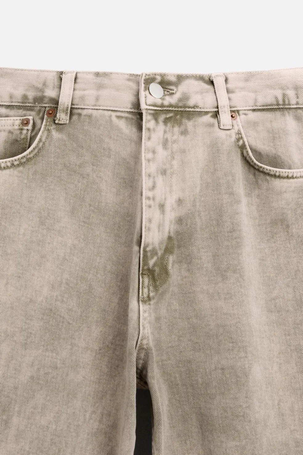 ZARA Calças De Ganga^JEANS RELAXED STRAIGHT FIT Bege