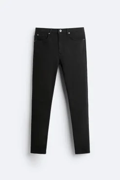 ZARA Calças De Ganga^JEANS SKINNY FIT Preto