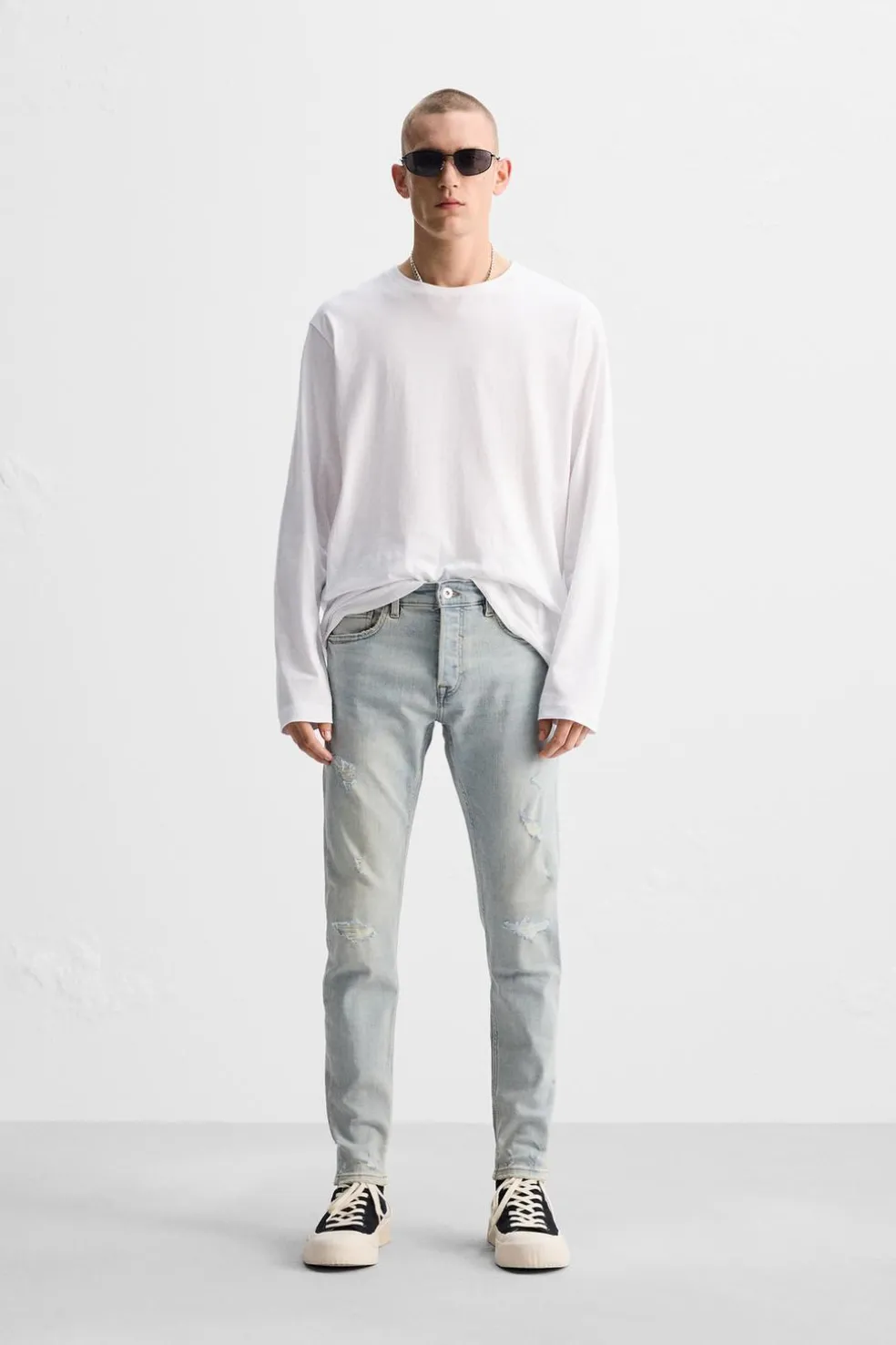 ZARA Calças De Ganga^JEANS SKINNY FIT Azul-claro