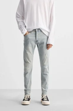 ZARA Calças De Ganga^JEANS SKINNY FIT Azul-claro