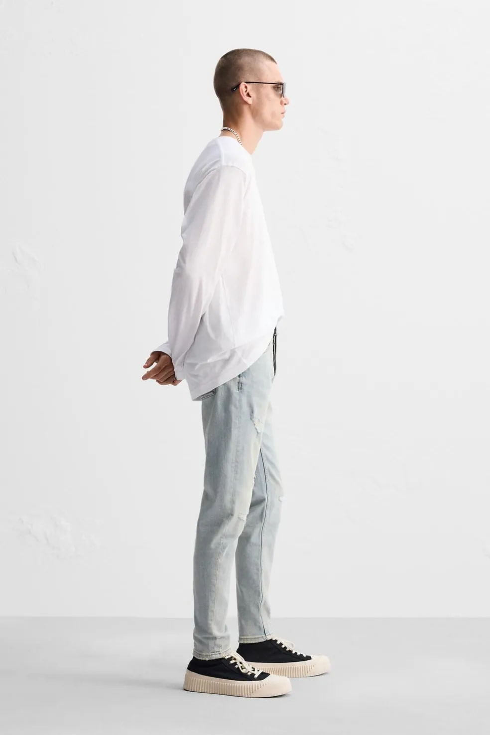 ZARA Calças De Ganga^JEANS SKINNY FIT Azul-claro