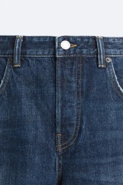 ZARA Calças De Ganga^JEANS SLIM CROPPED FIT Azul