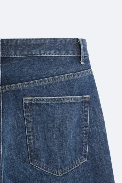 ZARA Calças De Ganga^JEANS SLIM CROPPED FIT Azul