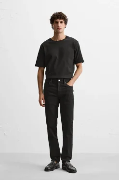 ZARA Calças De Ganga^JEANS SLIM FIT Preto