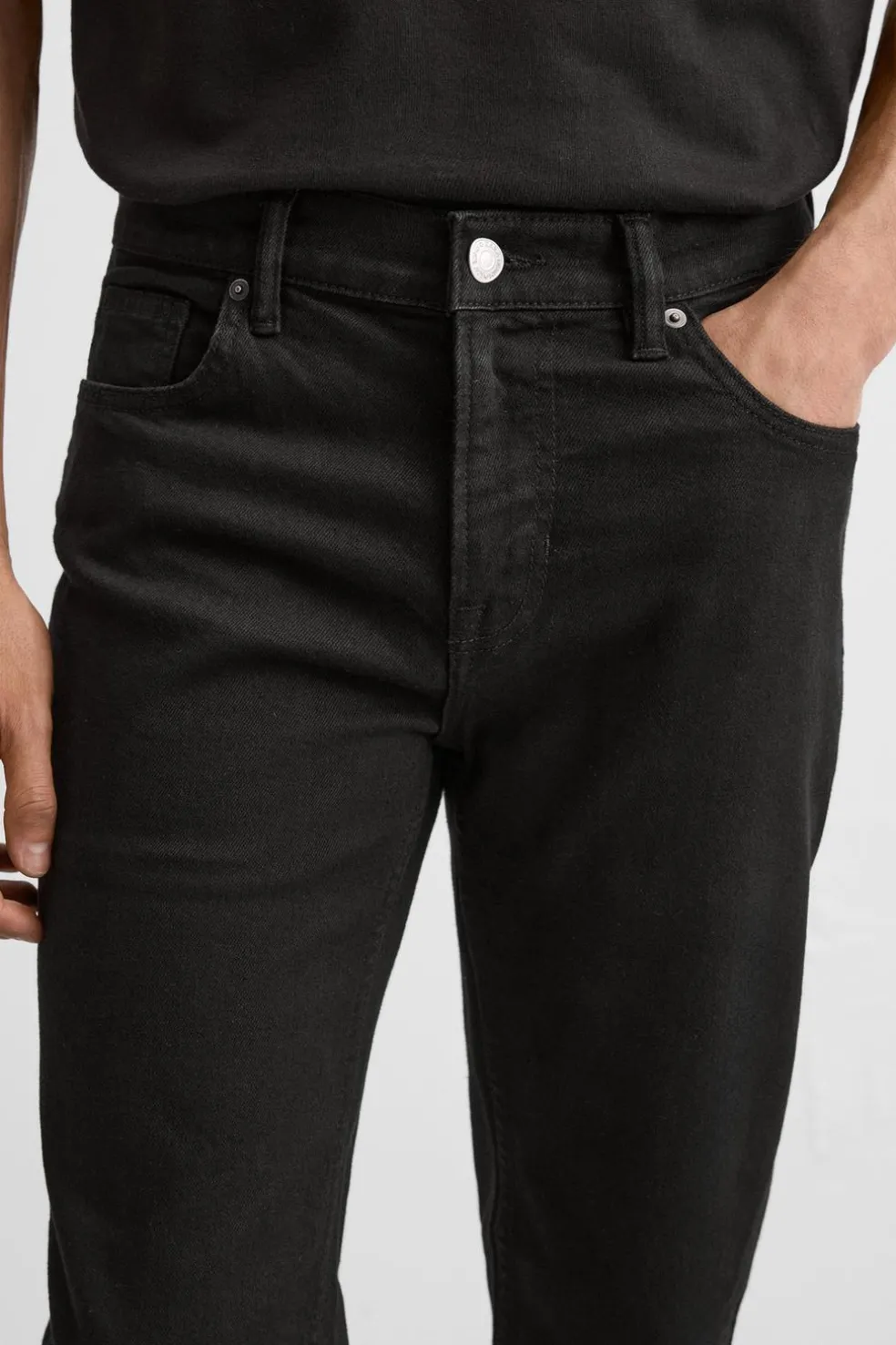 ZARA Calças De Ganga^JEANS SLIM FIT Preto
