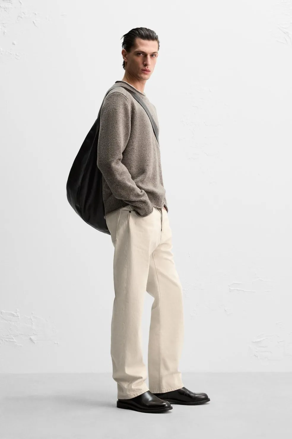 ZARA Calças De Ganga^JEANS SLIM FIT Branco-marfim
