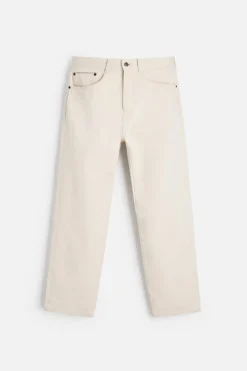 ZARA Calças De Ganga^JEANS SLIM FIT Branco-marfim