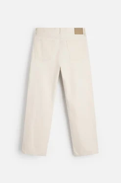 ZARA Calças De Ganga^JEANS SLIM FIT Branco-marfim