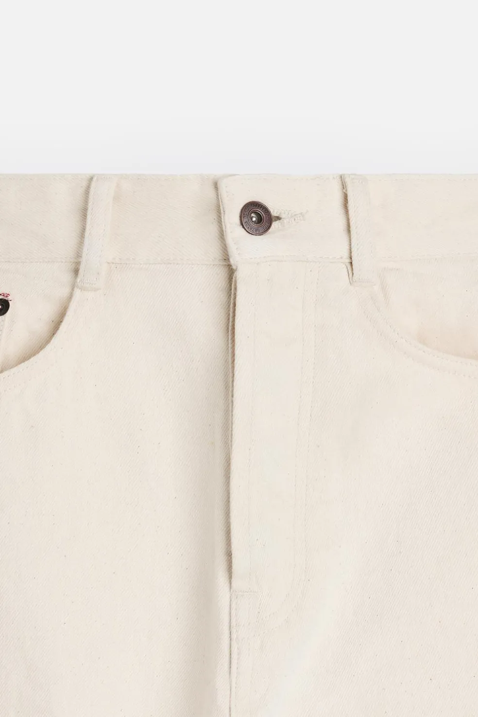 ZARA Calças De Ganga^JEANS SLIM FIT Branco-marfim