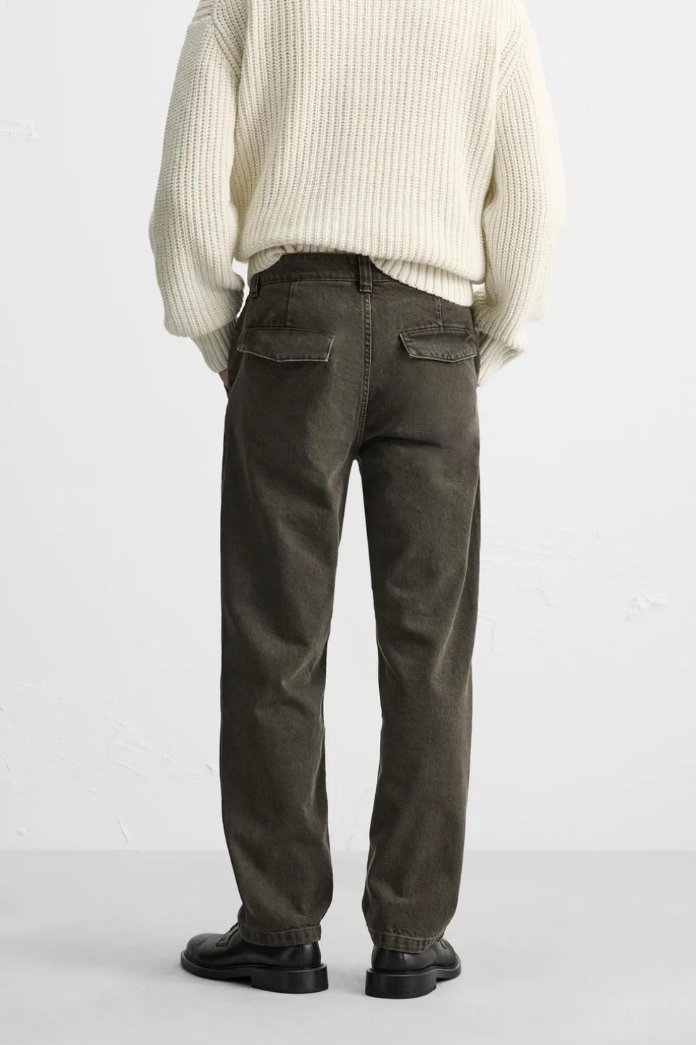 ZARA Calças De Ganga^JEANS SLIM FIT DE ALGODÃO - LIOCEL Castanho