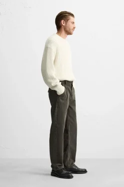 ZARA Calças De Ganga^JEANS SLIM FIT DE ALGODÃO - LIOCEL Castanho