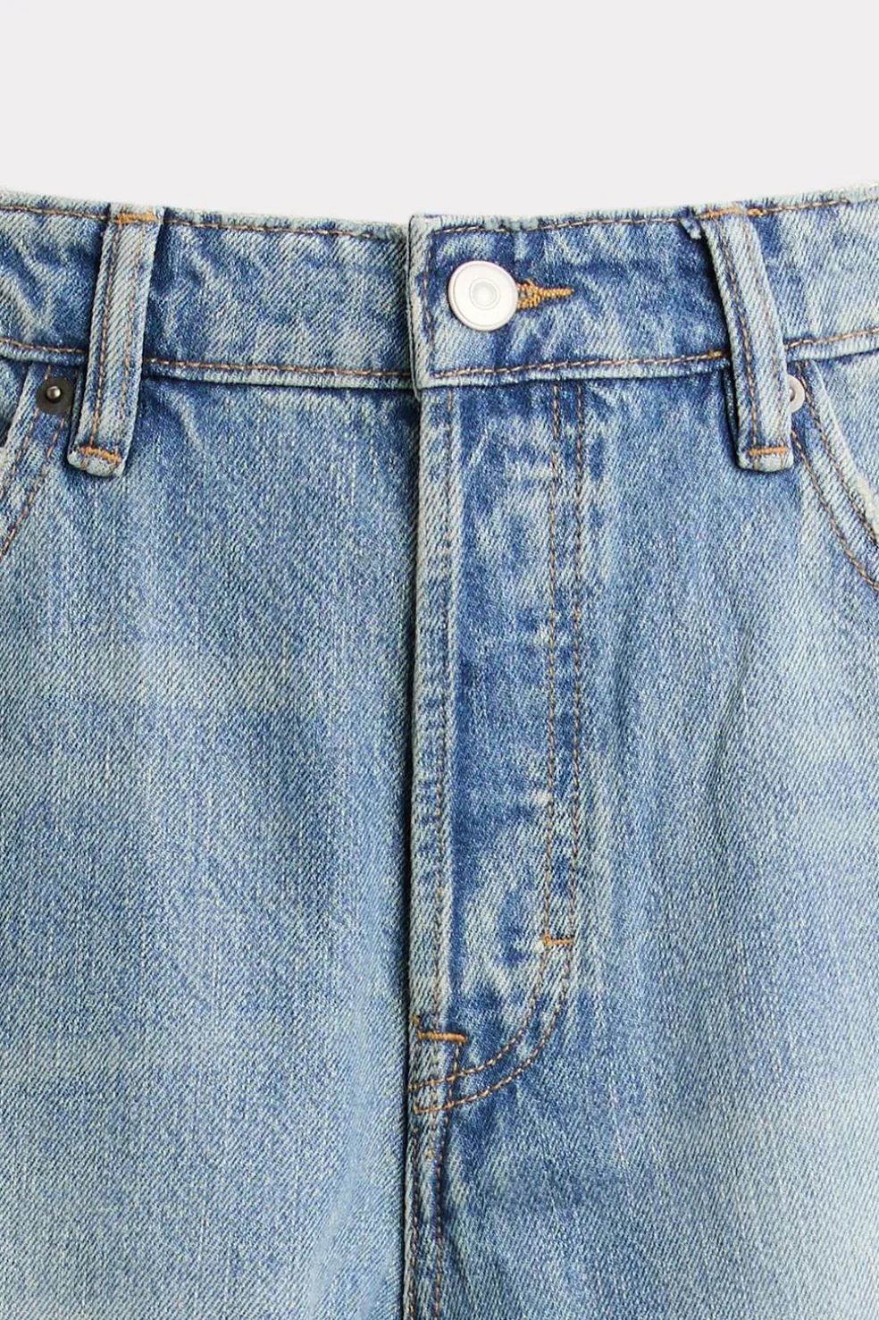 ZARA Calças De Ganga^JEANS STRAIGHT FIT Azul