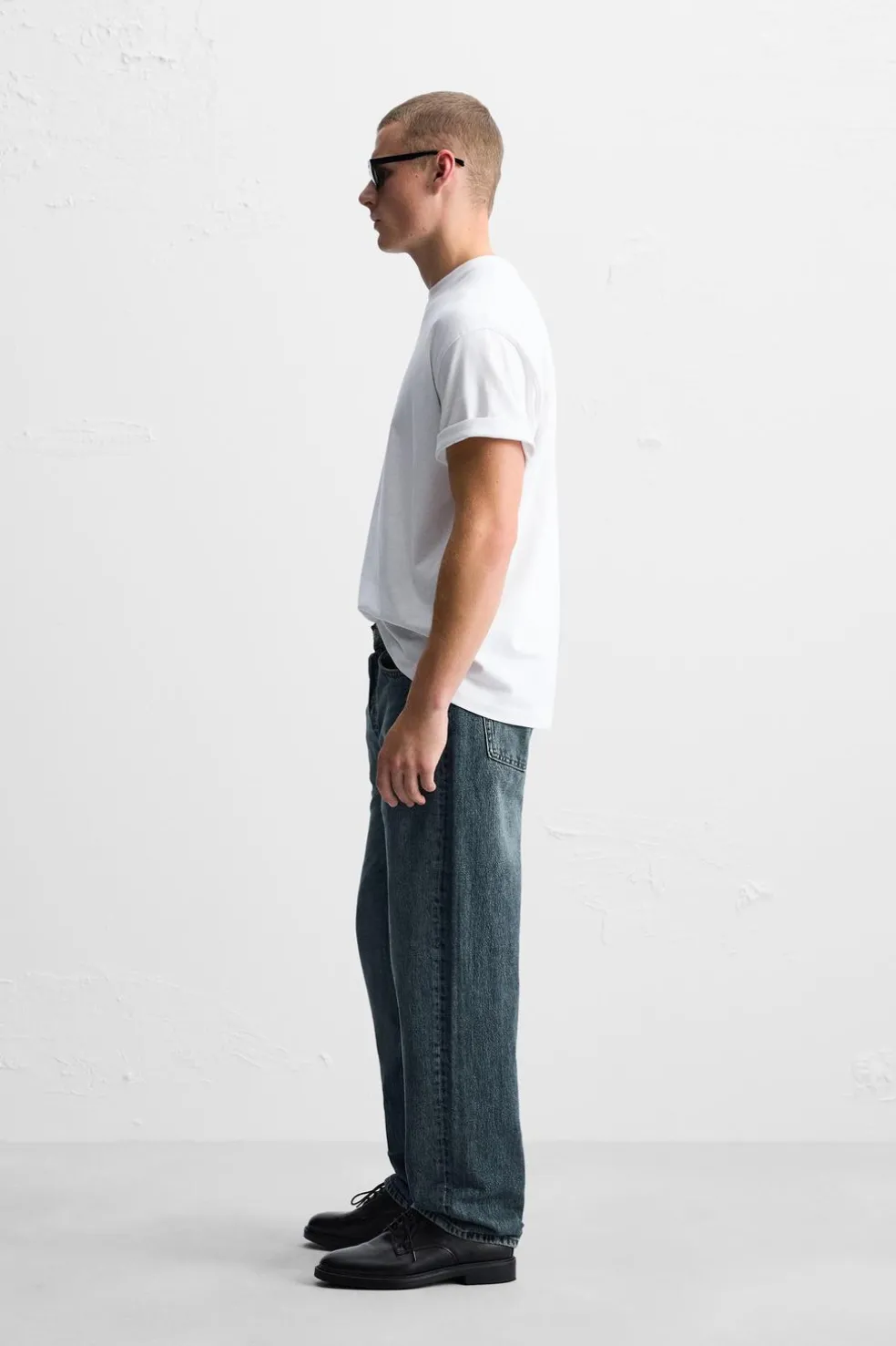 ZARA Calças De Ganga^JEANS STRAIGHT FIT Azul