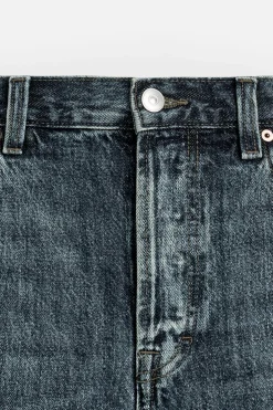 ZARA Calças De Ganga^JEANS STRAIGHT FIT Azul