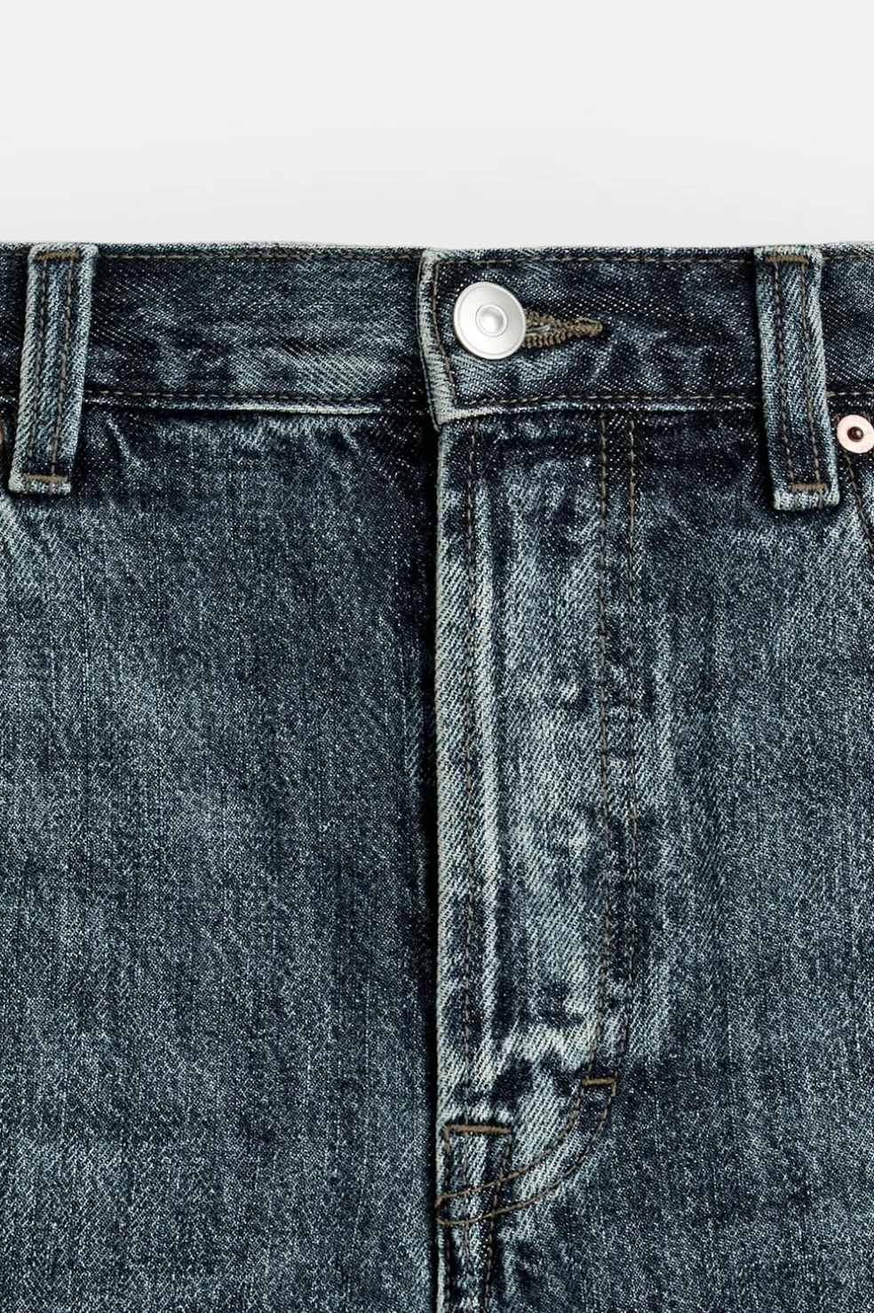 ZARA Calças De Ganga^JEANS STRAIGHT FIT Azul