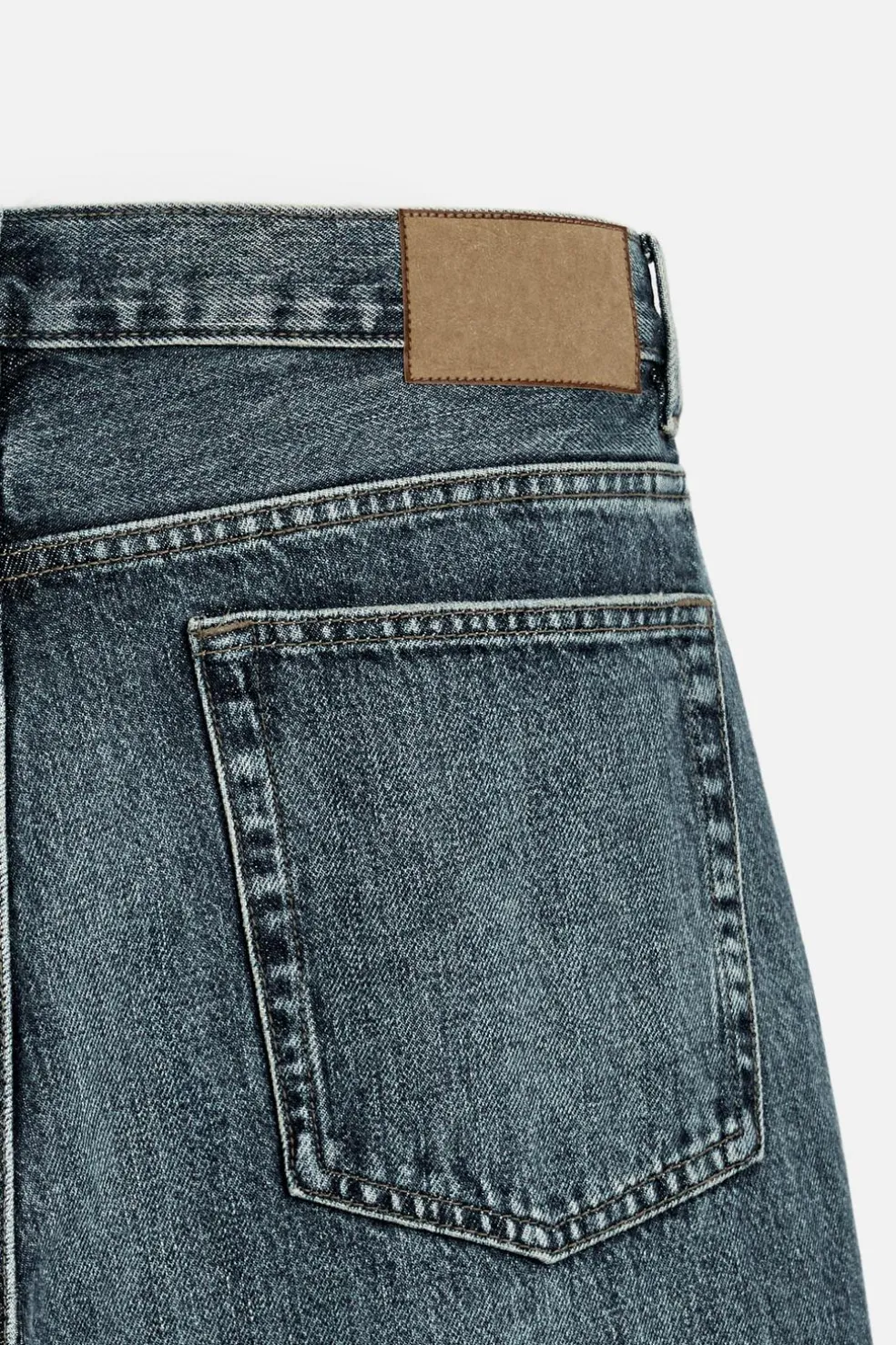 ZARA Calças De Ganga^JEANS STRAIGHT FIT Azul