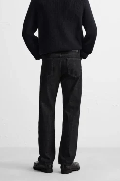 ZARA Calças De Ganga^JEANS STRAIGHT FIT Preto