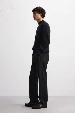 ZARA Calças De Ganga^JEANS STRAIGHT FIT Preto
