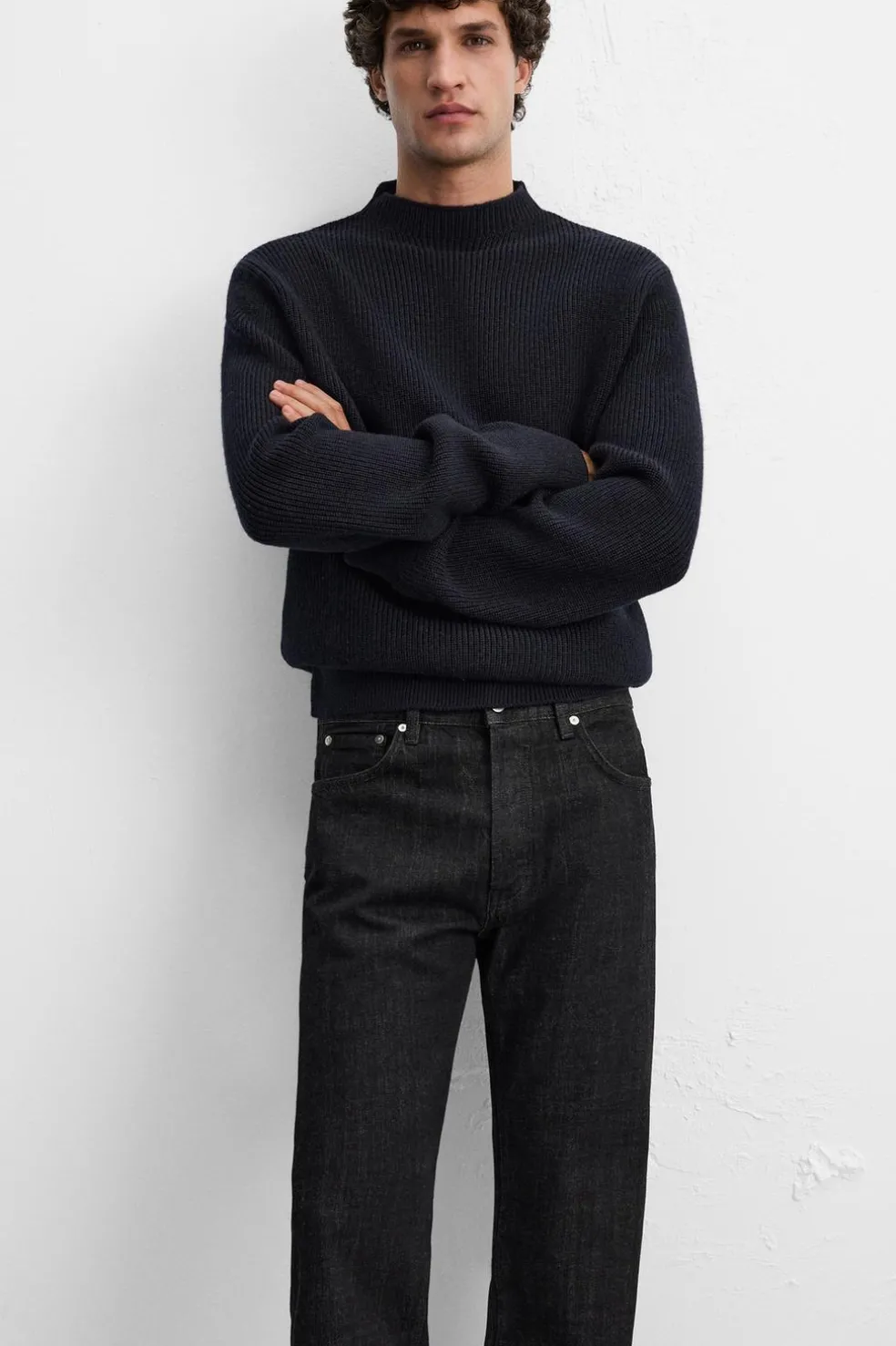 ZARA Calças De Ganga^JEANS STRAIGHT FIT Preto