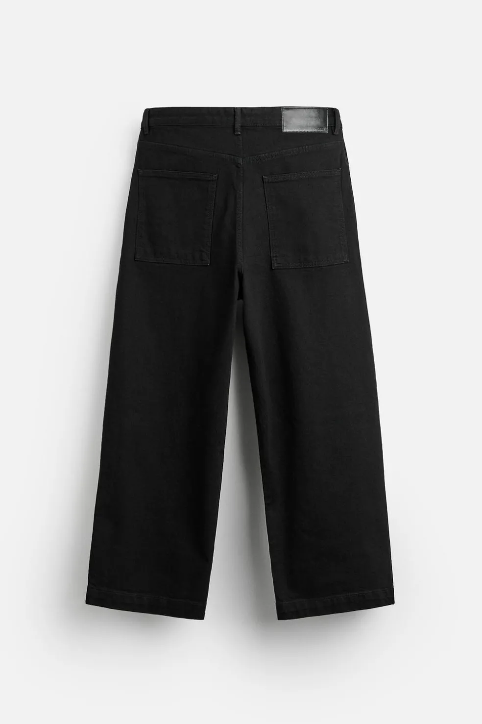 ZARA Calças De Ganga^JEANS WIDE FIT Preto