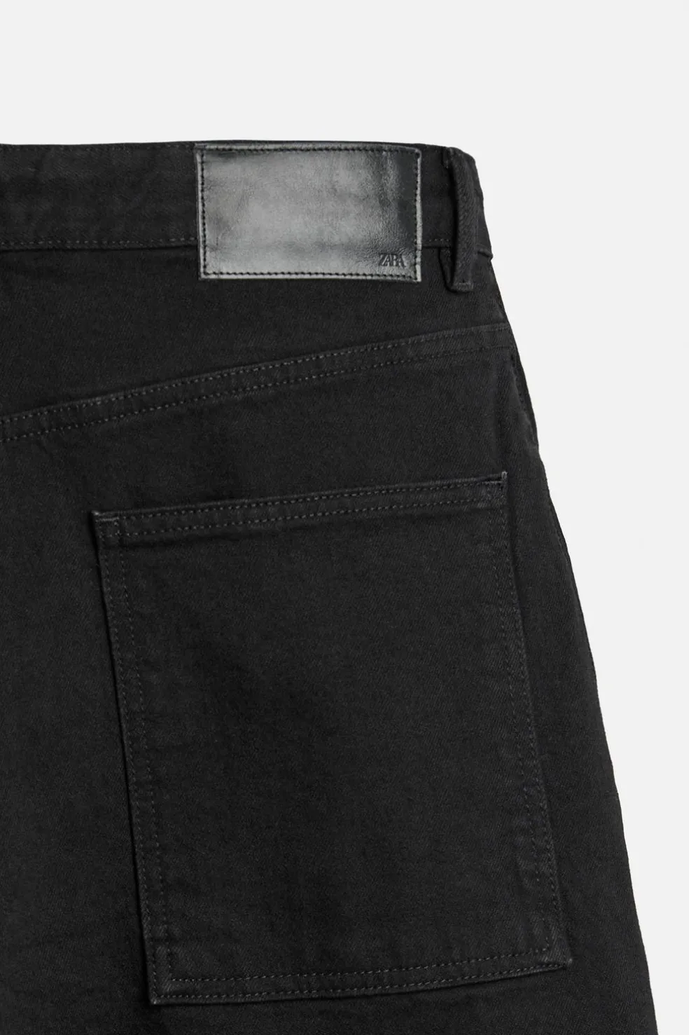 ZARA Calças De Ganga^JEANS WIDE FIT Preto
