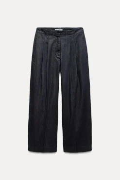 ZARA Jeans^JEANS ZW COLLECTION TAPERED CINTURA MÉDIA Azul
