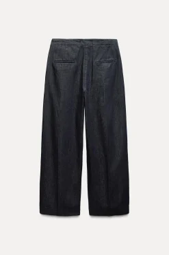 ZARA Jeans^JEANS ZW COLLECTION TAPERED CINTURA MÉDIA Azul