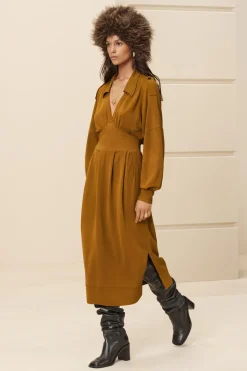 ZARA Vestidos^JRSY DRSS 14 Mostarda