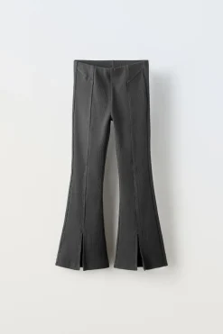 LEGGINGS COM NERVURAS À BOCA DE SINO DE FELPA-ZARA Clearance