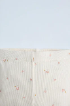 LEGGINGS COM NERVURAS E FLORES-ZARA Cheap