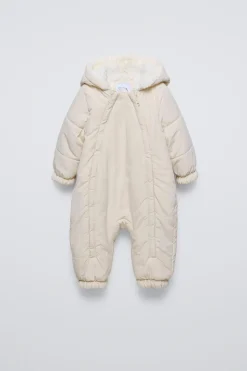MACACÃO COM EFEITO DE PELO ENCARACOLADO EM NYLON-ZARA Online