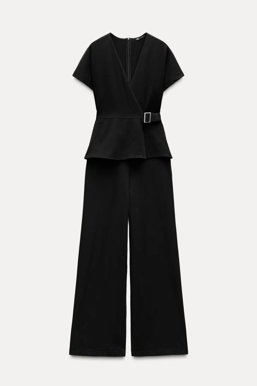 ZARA Vestidos^MACACÃO COMPRIDO COMBINADO COM FIVELA Preto