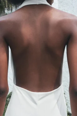 ZARA Vestidos^MACACÃO COMPRIDO CREPE Branco