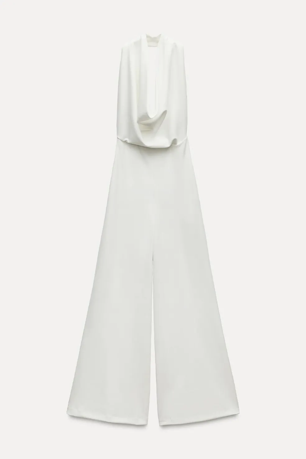 ZARA Vestidos^MACACÃO COMPRIDO CREPE Branco