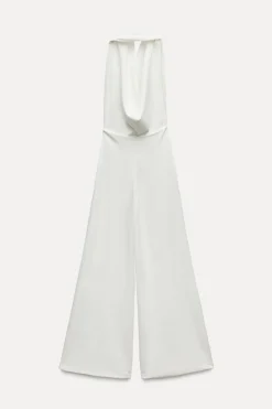 ZARA Vestidos^MACACÃO COMPRIDO CREPE Branco