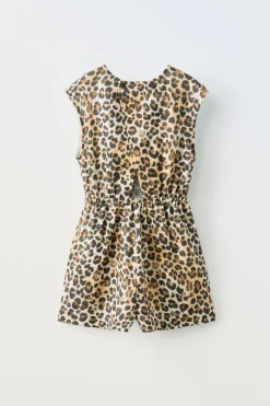 MACACÃO CURTO ANIMAL PRINT-ZARA Fashion