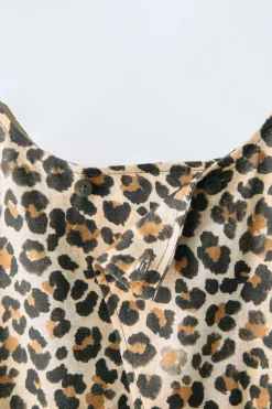 MACACÃO CURTO ANIMAL PRINT-ZARA Fashion