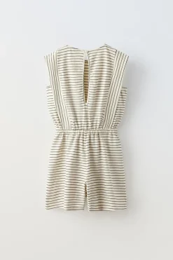 MACACÃO CURTO ÀS RISCAS-ZARA Flash Sale