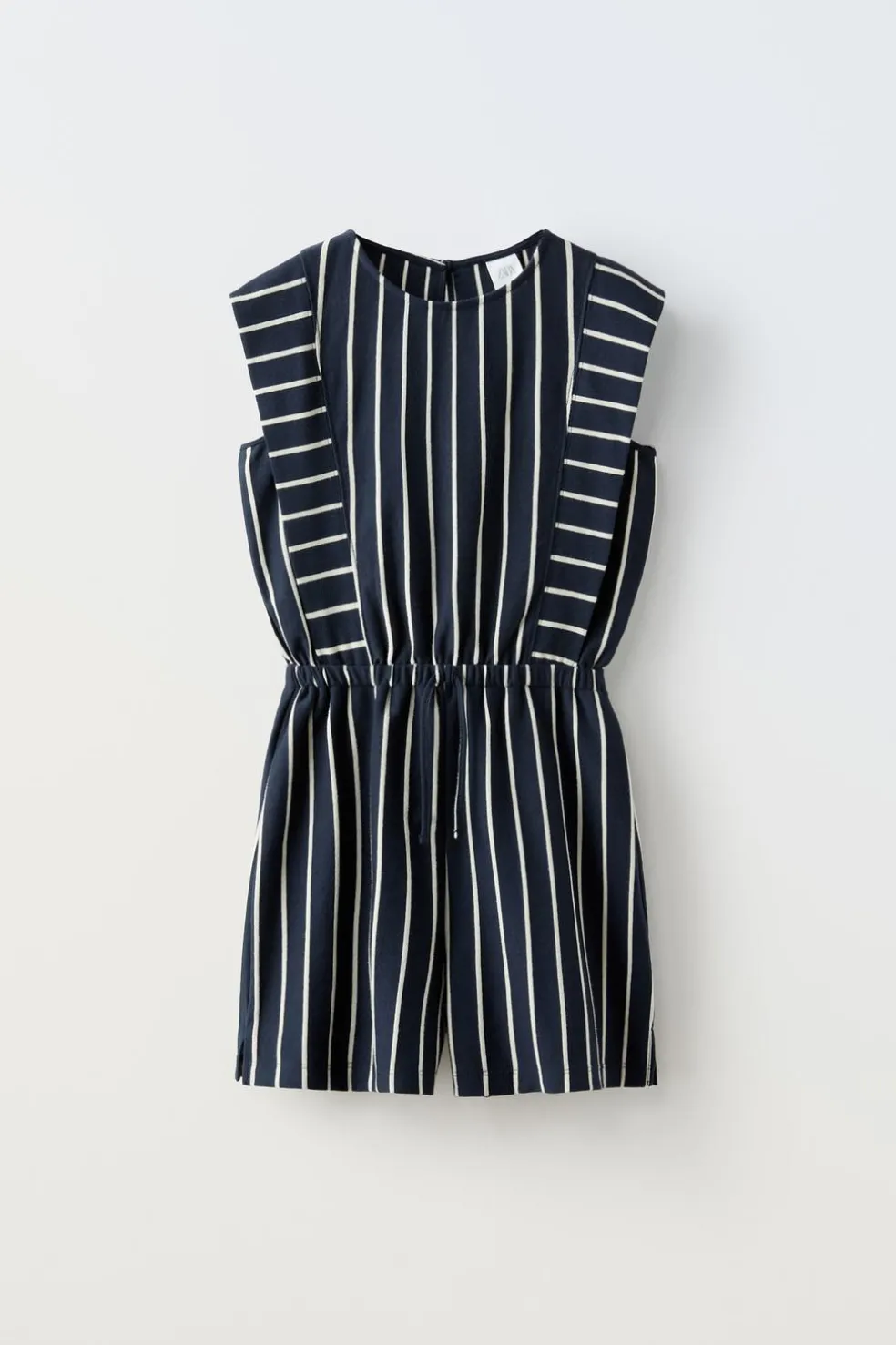 MACACÃO CURTO ÀS RISCAS-ZARA Fashion
