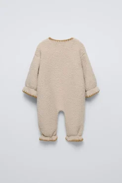 MACACÃO EFEITO DE PELO ENCARACOLADO-ZARA Store