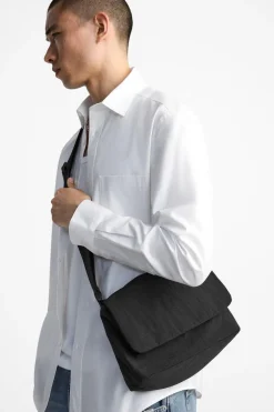 ZARA Malas / Mochilas^MALA A TIRACOLO ABA NYLON Preto
