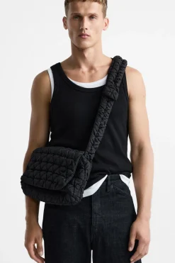 ZARA Malas / Mochilas^MALA A TIRACOLO ACOLCHOADA NYLON Preto
