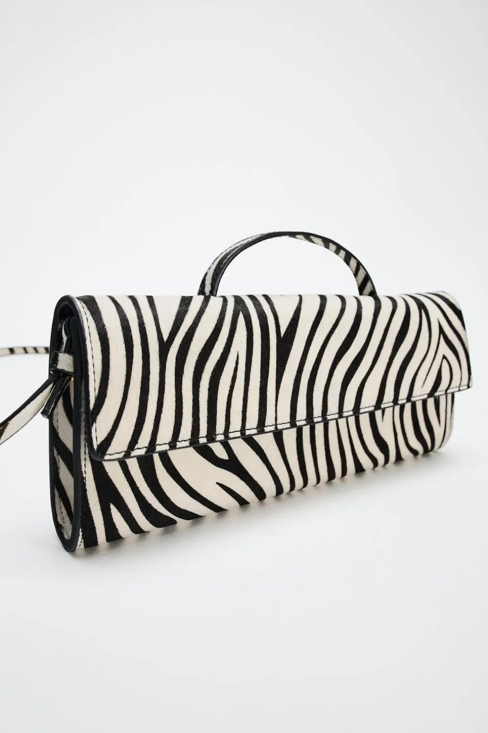 ZARA Malas^MALA ALARGADA COM EFEITO DE PELO Zebra