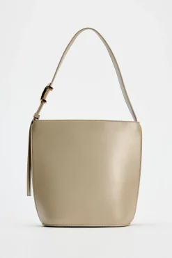 ZARA Malas^MALA BUCKET BAG MINIMALISTA Cru