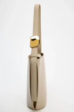 ZARA Malas^MALA BUCKET BAG MINIMALISTA Cru