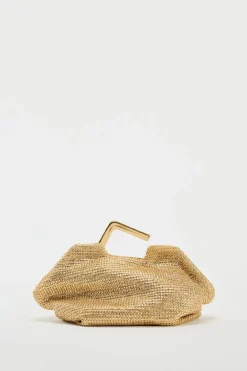 ZARA Malas^MALA CLUTCH COM ALÇA METÁLICA Dourado