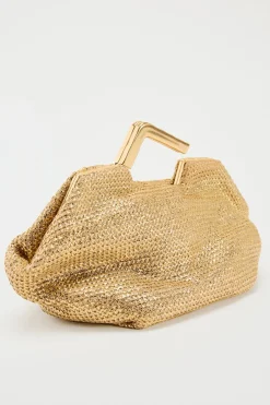 ZARA Malas^MALA CLUTCH COM ALÇA METÁLICA Dourado