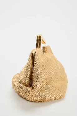 ZARA Malas^MALA CLUTCH COM ALÇA METÁLICA Dourado