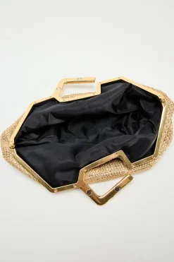 ZARA Malas^MALA CLUTCH COM ALÇA METÁLICA Dourado