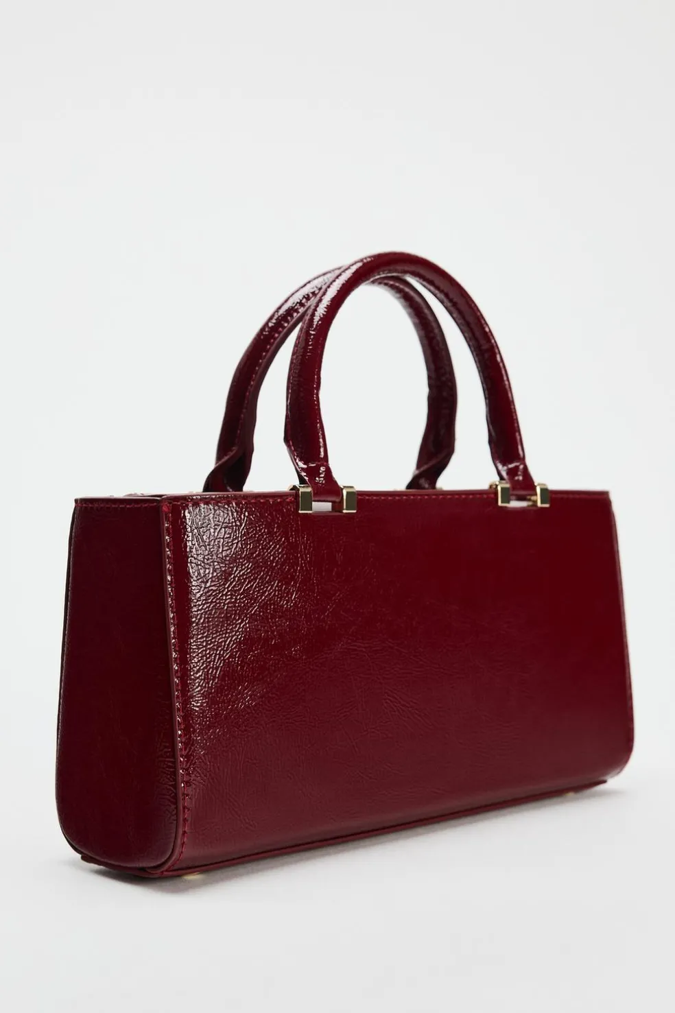 ZARA Malas^MALA DE MÃO COM TEXTURA Vermelho-bordeaux